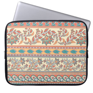 Funda Para Portátil Patrón decorativo sin fisuras de bordes con flor