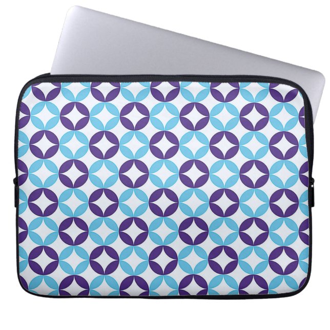 Funda Para Portátil Patrón delicado multicolor azul (Frente)
