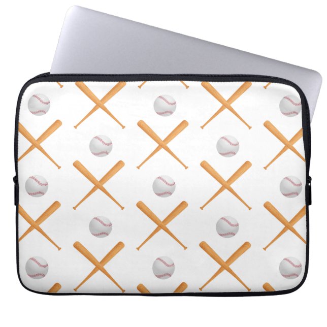 Funda Para Portátil Patrón Deportivo de Béisbol (Frente)