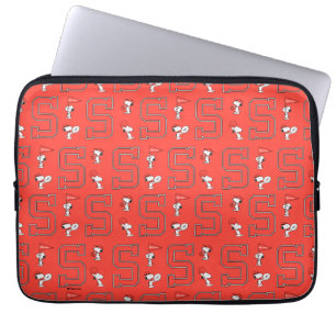 Funda Para Portátil Patrón deportivo Snoopy Varsity