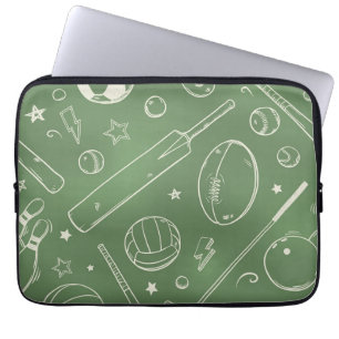 Funda Para Portátil Patrón deportivo verde