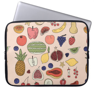Funda Para Portátil Patrón dibujado a mano de fruta