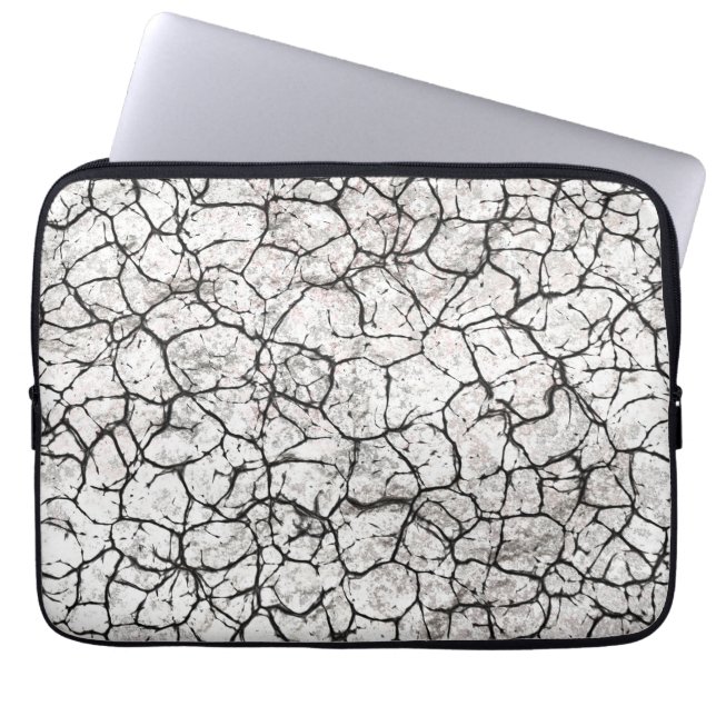 Funda Para Portátil Patrón Digital de Mármol Agrietado (Frente)