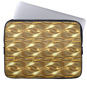 Funda Para Portátil Patrón dorado cautivador