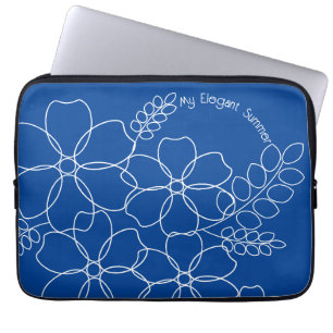 Funda Para Portátil Patrón elegante y sencillo de flores de verano