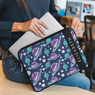 Funda Para Portátil Patrón espacial, planetas, estrellas, galaxia, tu 