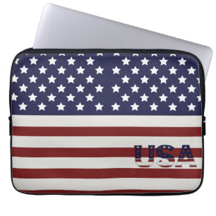 Funda Para Portátil Patrón estadounidense de bandera de Estados Unidos