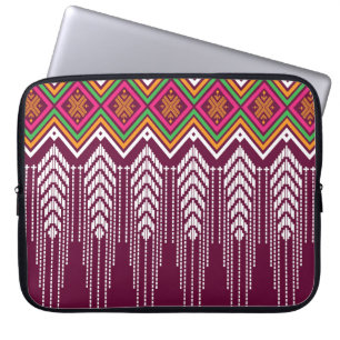 Funda Para Portátil Patrón étnico geométrico tradicional