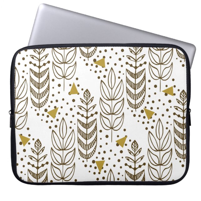 Funda Para Portátil Patrón étnico sin fisuras con árboles elegantes. E (Frente)