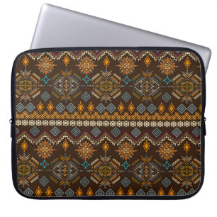 Funda Para Portátil Patrón étnico sin fisuras. Ornamento étnico de boh
