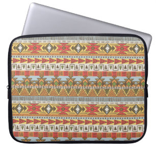 Funda Para Portátil Patrón étnico sin foco en colores brillantes