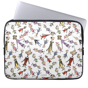 Funda Para Portátil Patrón festivo de personajes de Whoville de Dr. Se