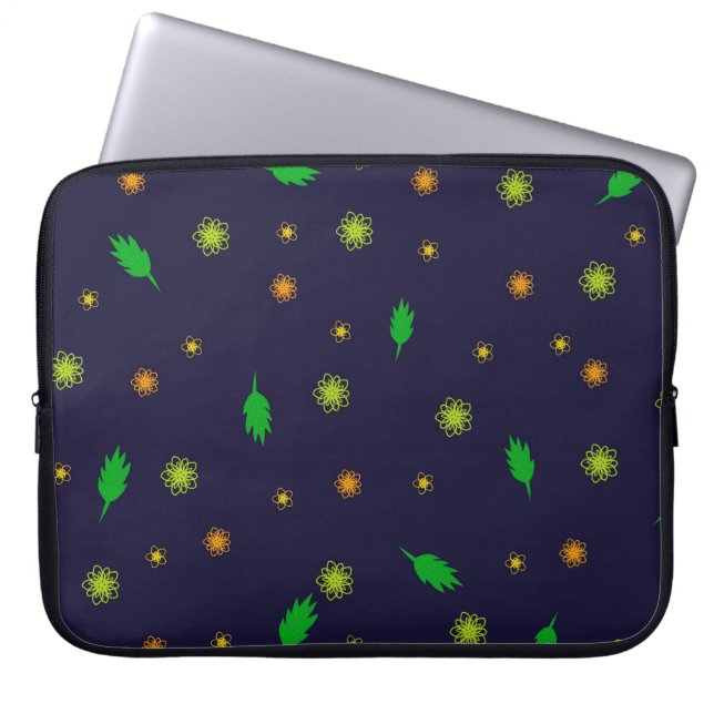 Funda Para Portátil Patrón floral (Frente)