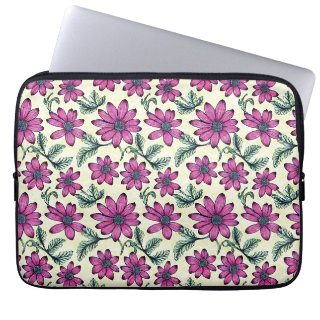 Funda Para Portátil Patrón floral (Frente)