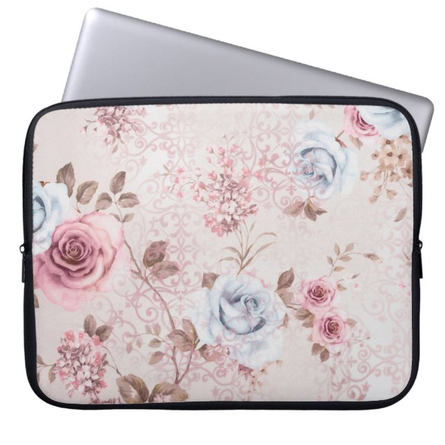 Funda Para Portátil Patrón floral (Frente)