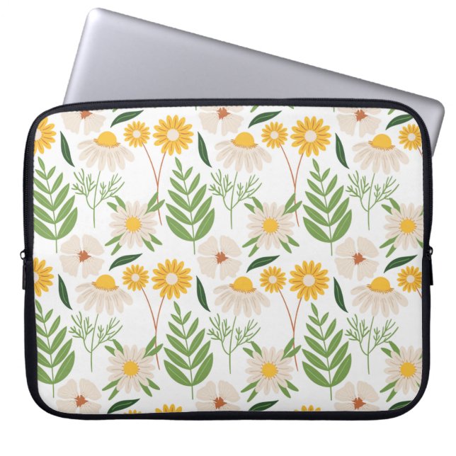 Funda Para Portátil Patrón floral (Frente)