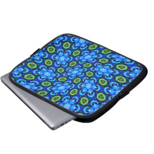 Funda Para Portátil Patrón floral azul abstracto