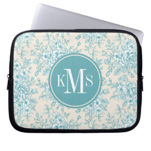 Funda Para Portátil Patrón floral Blue Rose Bouquet Garden