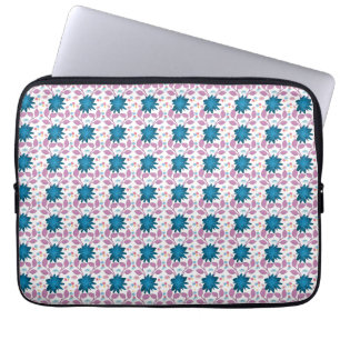 Funda Para Portátil Patrón floral boho colorido de flores retro