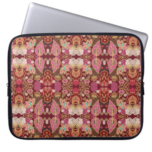 Funda Para Portátil Patrón floral caótico y decorativo impecable