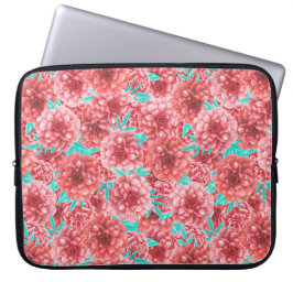 Funda Para Portátil Patrón floral coral