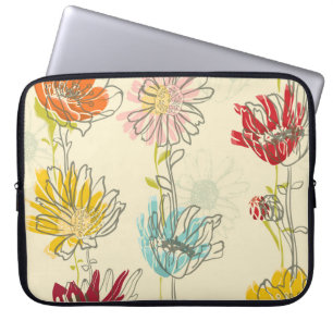 Funda Para Portátil Patrón floral de acero inoxidable