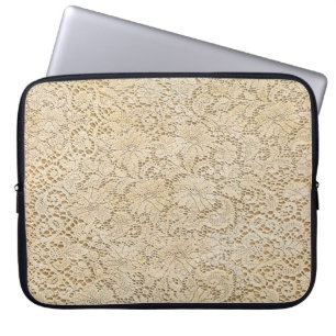 Funda Para Portátil Patrón floral de encaje de crochet antiguo + tus i