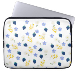 Funda Para Portátil Patrón floral de flor silvestre y zarzamora