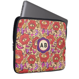 Funda Para Portátil Patrón Floral de Ojo Afortunado