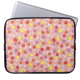 Funda Para Portátil Patrón floral de Peach Kids