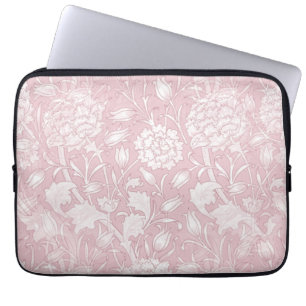 Funda Para Portátil Patrón floral de William Morris en rosa