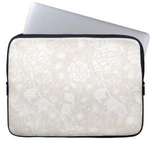 Funda Para Portátil Patrón floral de William Morris en Sepia