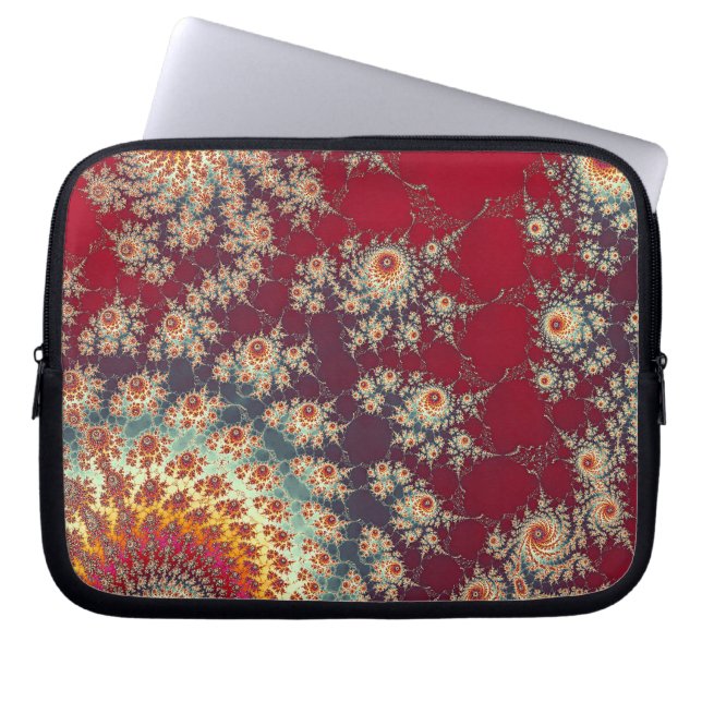 Funda Para Portátil Patrón floral espiral (Frente)