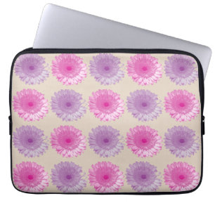 Funda Para Portátil Patrón floral germérico rosa y púrpura