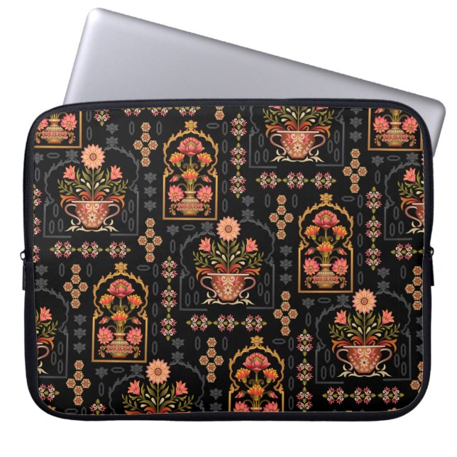 Funda Para Portátil Patrón floral hongo abstracto sin soldadura (Frente)