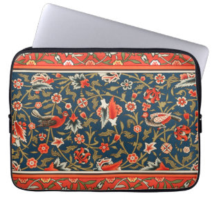 Funda Para Portátil Patrón Floral Indo-Persa Bohemio Antiguo Rojo