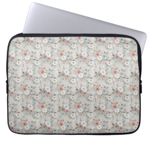 Funda Para Portátil Patrón floral invernal acogedor
