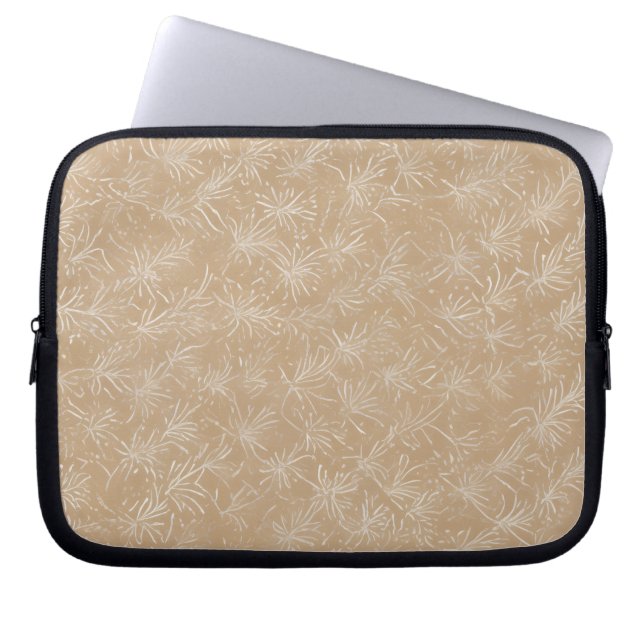 Funda Para Portátil Patrón Floral Mínimo de Batik (Frente)