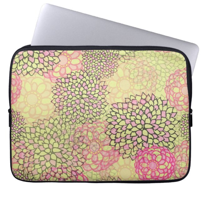 Funda Para Portátil Patrón floral moderno de moda (Frente)