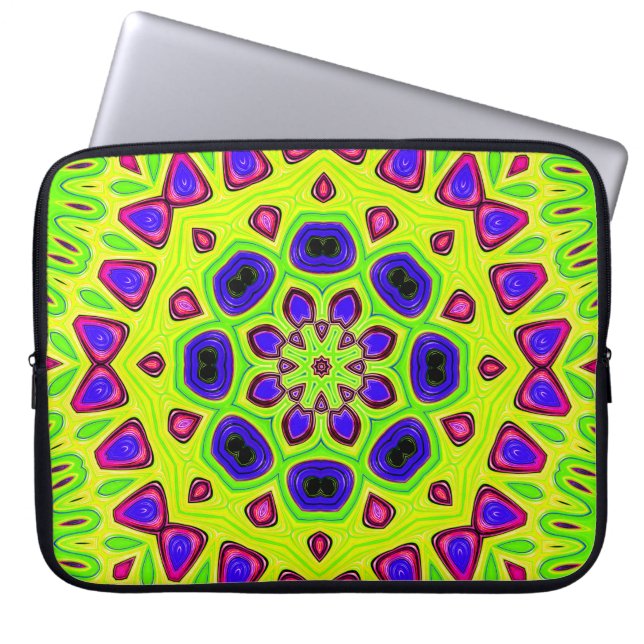 Funda Para Portátil Patrón floral moderno. Ilustracion Raster. Persia (Frente)