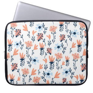 Funda Para Portátil Patrón floral natural sin soldadura, flores abstra