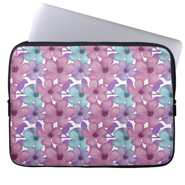 Funda Para Portátil Patrón Floral Pastel (Frente)