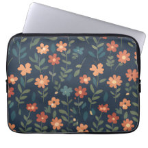 Patrón floral pintado a mano de prado de medianoch