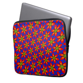 Funda Para Portátil Patrón floral rojo curado