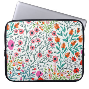 Funda Para Portátil patrón floral sin costuras con floral de verano,