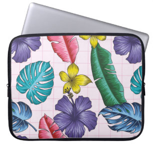 Funda Para Portátil Patrón floral sin costuras con hojas. espalda trop