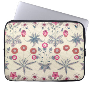 Funda Para Portátil Patrón floral William Morris Daisy Naranja rojo