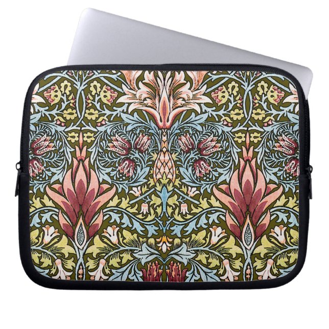 Funda Para Portátil Patrón floral William Morris Snakeshead (Frente)