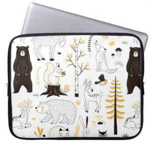 Funda Para Portátil patrón forestal de otoño