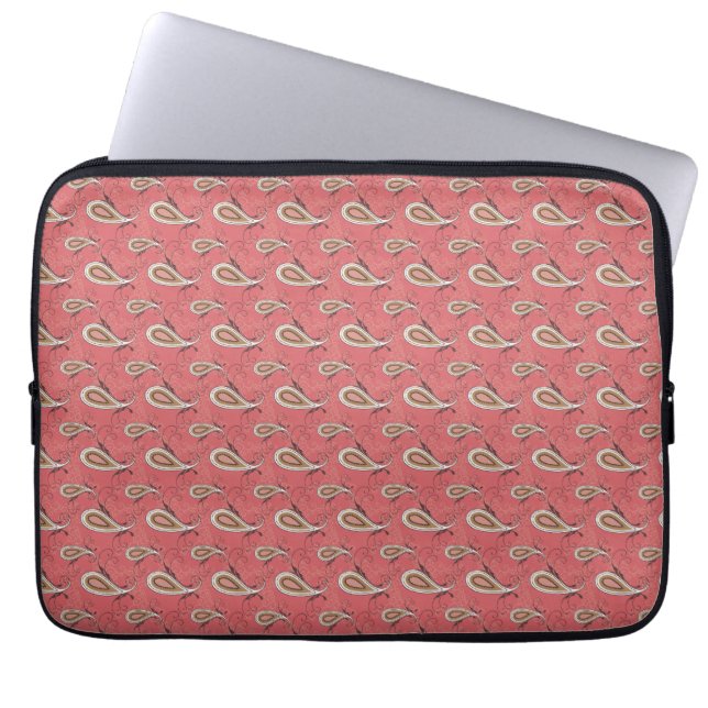 Funda Para Portátil Patrón Foxglove Petal Paisley (Frente)